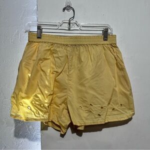 Young Fabulous & Broke Light Yellow Cotton Shorts  :Box O:
